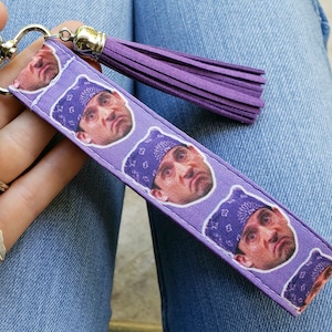 Prison Mike Keychain Wristlet | Michael Scott | Office Gifts for Best Friend | Dwight | Dementors | Funny Gift for Coworker | Dundie Awards