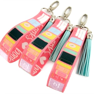 Wristlet Keychain for Librarian Lanyard for Keys | Librarian Gifts for Book Lovers | Books Keychain | Cute Key Fob Wristlet | Teacher Gifts