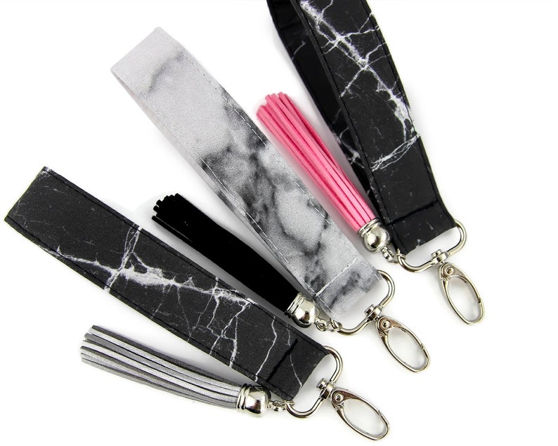 Marble Keychain Wristlet Keychain Bracelet Gift for Her Etsy 日本