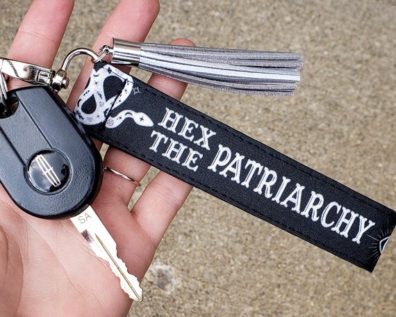 Smash the Patriarchy Keychain | Hex the Patriarchy | Feminist Witch Key Fob | Funny Witchy Aesthetic | Womens Rights | Halloween Accessories