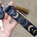 Moon Keychain Wristlet | Sun and Stars Wristlet Keychain | Car Accessories Boho | Car Keychain | Key Fob | Key Wristlet | Key Strap | Witchy 