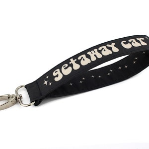 Getaway Car Keychain Wristlet | Cute Key Fob Lanyard | Trendy Car Accessories for Women | Funny Birthday Gift for Best Friend image 3