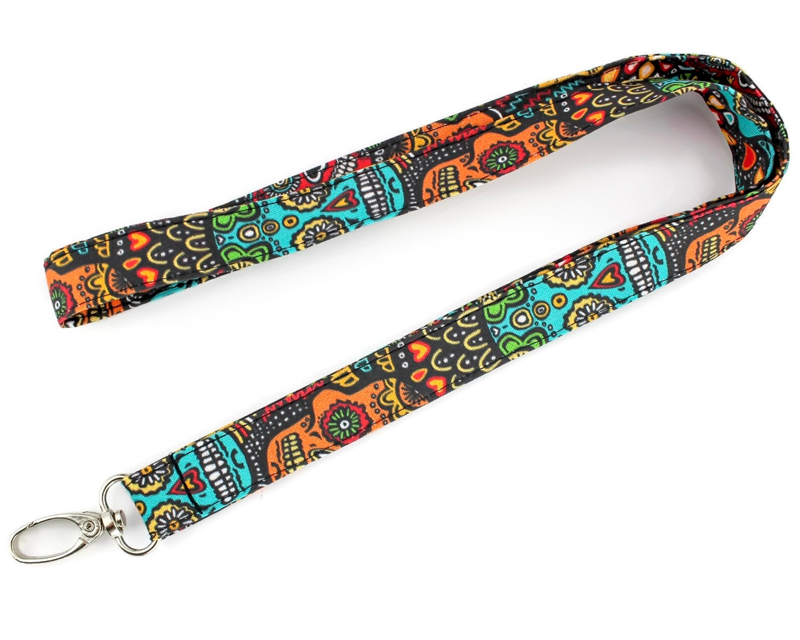 Goth Lanyard Sugar Skull Lanyard With ID Holder Day of the Etsy