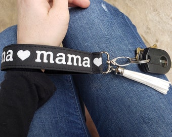 Mama Keychain Wristlet | Mothers Day Gift for New Mom | Mom Accessories | Mama Key Fob Wristlet | Mom Life Gifts | Mom Keychain Bracelet