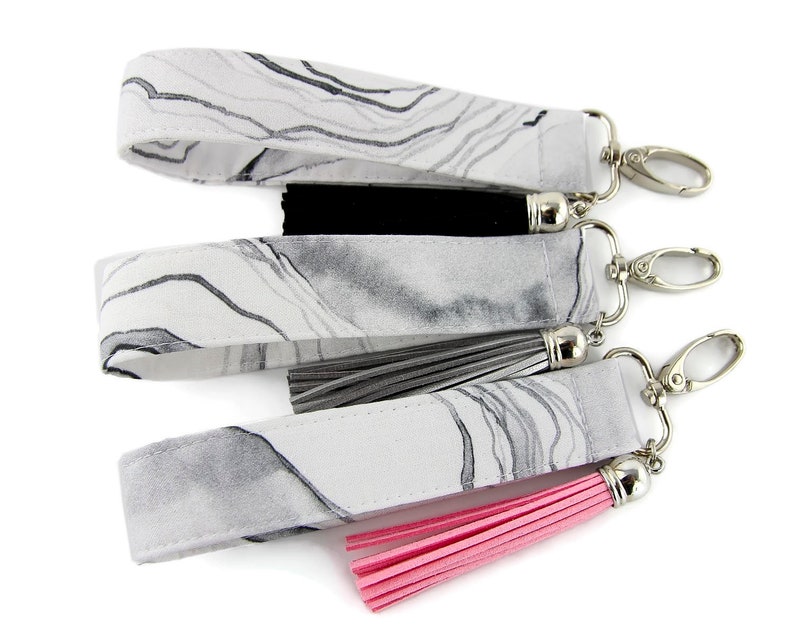 Marble Keychain Wristlet Marble Lanyard for Keys Marble Etsy