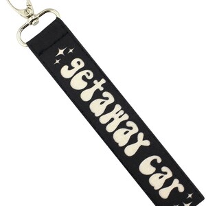 Getaway Car Keychain Wristlet | Cute Key Fob Lanyard | Trendy Car Accessories for Women | Funny Birthday Gift for Best Friend image 4