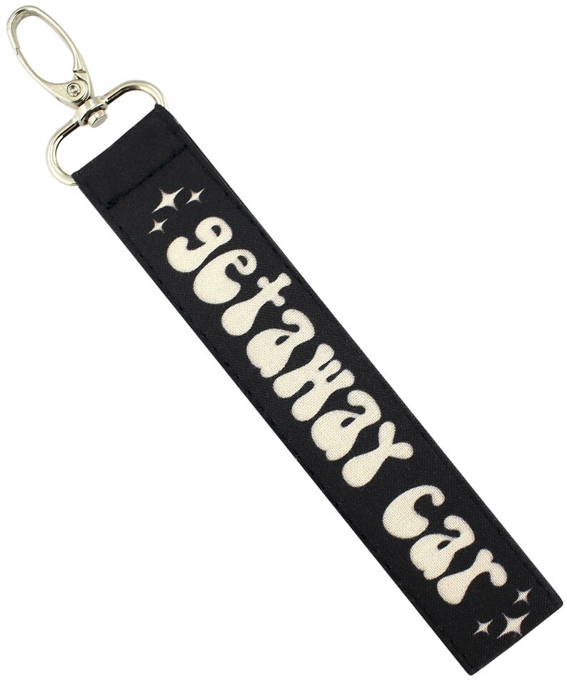 Getaway Car Keychain Wristlet | Cute Key Fob Lanyard | Trendy Car Accessories for Women | Funny Birthday Gift for Best Friend image 4