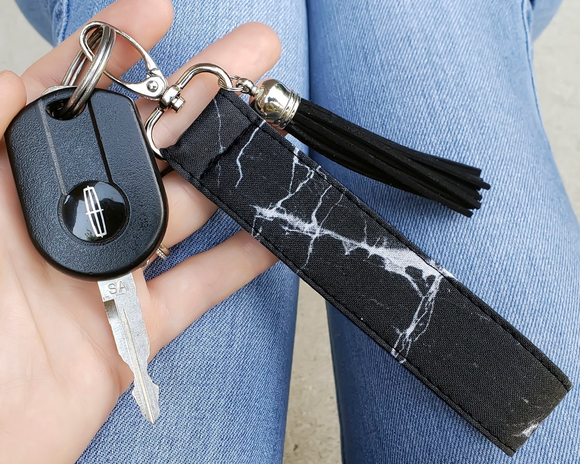 Marble Keychain Wristlet Keychain Bracelet Gift for Her Etsy 日本