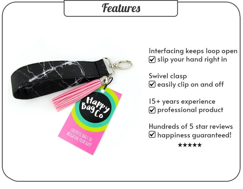 Marble Keychain Wristlet Keychain Bracelet Gift for Her Etsy