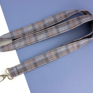 Tartan Plaid Lanyard | Jamie Fraser Gift for Teacher | Badge Holder | Celtic Sassenach Print | Cute Lanyard with ID Holder