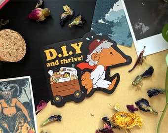 DIY and Thrive Sticker | DIY | Anarchist | Crafty | Arts & Crafts | Wombles | Creative | Handcrafted | Recycling