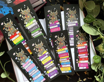 Queer as Hell Bookmark | Queer | LGBTQIA+ | Gay | Lesbian | Nonbinary | Genderfluid | Pansexual | Transgender | Bisexual | Asexual |