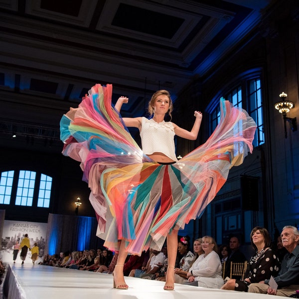 Rainbow Sunshine tulle skirt wedding vocation dance skirt
