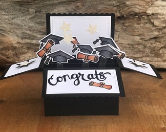 Graduation Pop Up Box Card: Congrats Card
