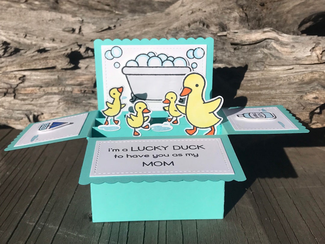 Rub a Dub Dub Karte, Pop Up Karte, Karte in einer Box, handgemachte ...