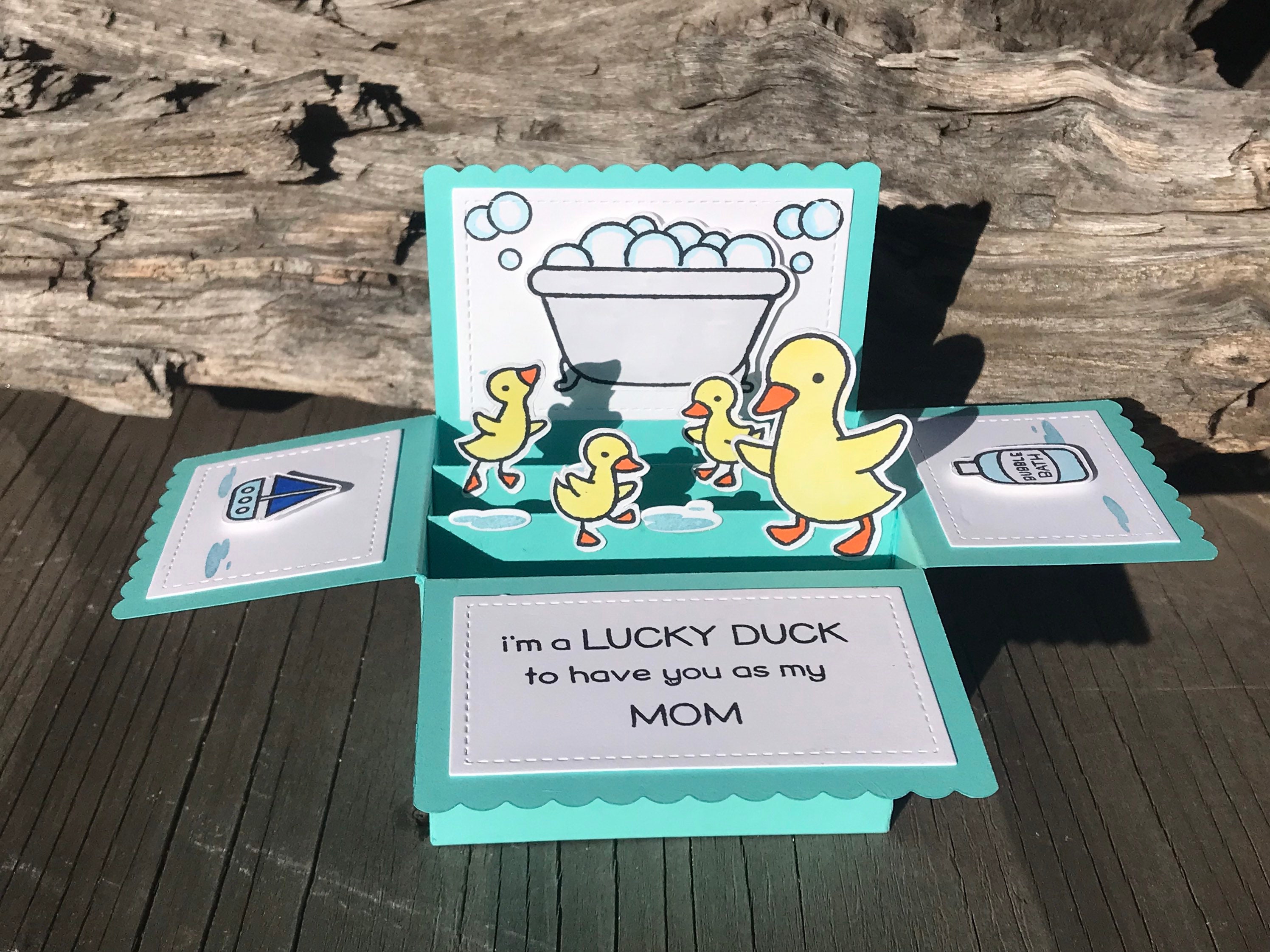 Rub a Dub Dub Karte Pop Up Karte Karte in einer Box - Etsy Österreich