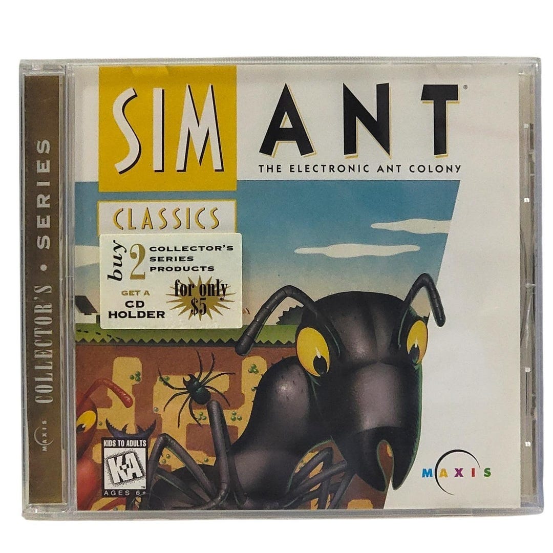 VTG 90s Simant Electronic Ant Colony PC Mac CD Game Maxis Collectors ...
