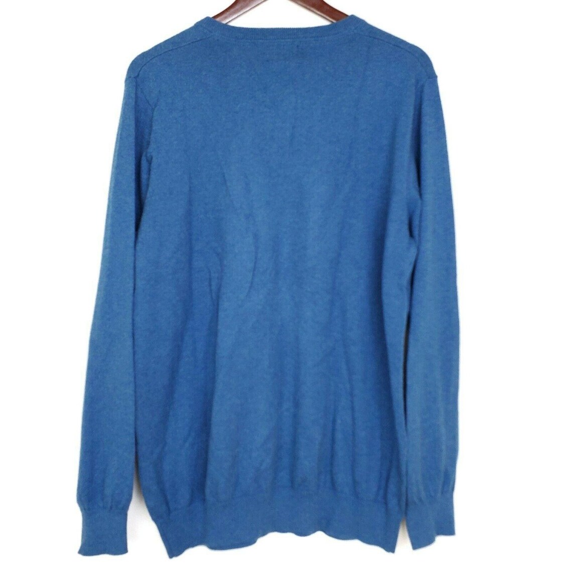 Vintage LL Bean Mens Sweater M Tall Cashmere Blend Blue V Neck | Etsy