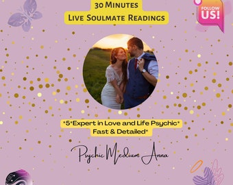 Leitura de Almas Gêmeas ao Vivo - 30 minutos por telefone com renomado mundialmente - *5* Especialista em Leituras de Amor e Almas Gêmeas* Rápida e Detalhada*