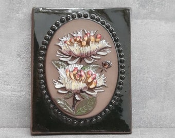 Jie Gantofta スウェーデン製セラミック製壁プレート。Ljung Callina