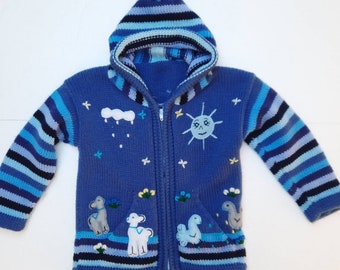 Peruvian Handknit Wool Kids Sweater.