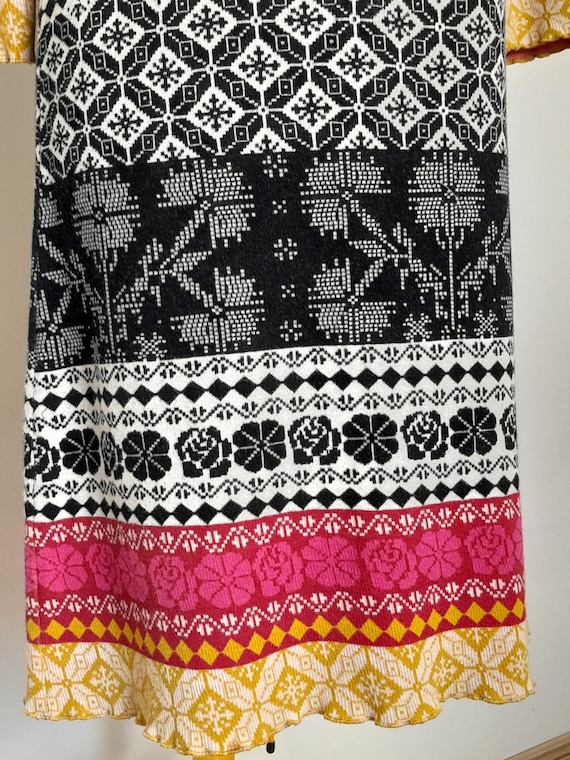 GUDRUN SJODEN jacquard knitted long dress. size S… - image 2