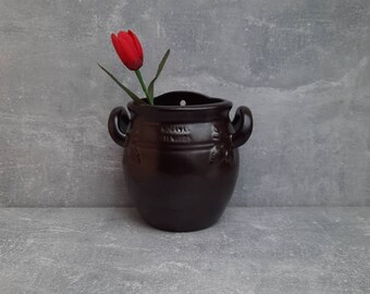 Vintage Höganäs Keramik Flower Pot Planter. Sweden Vintage Stengods Ceramics Jug.