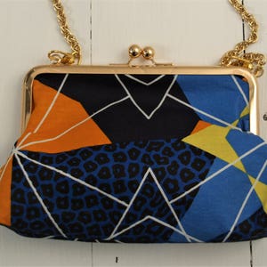Ankara Clutch / Clasp Purse - Vlisco &#39;Voila for You&#39; Wax Print