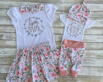 big girl and little girl matching dresses