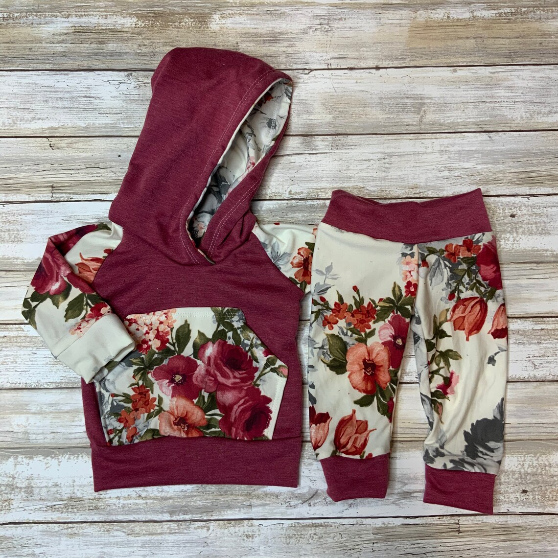 Floral Baby Girl Clothes Giant Floral Personalized Baby Girl Etsy