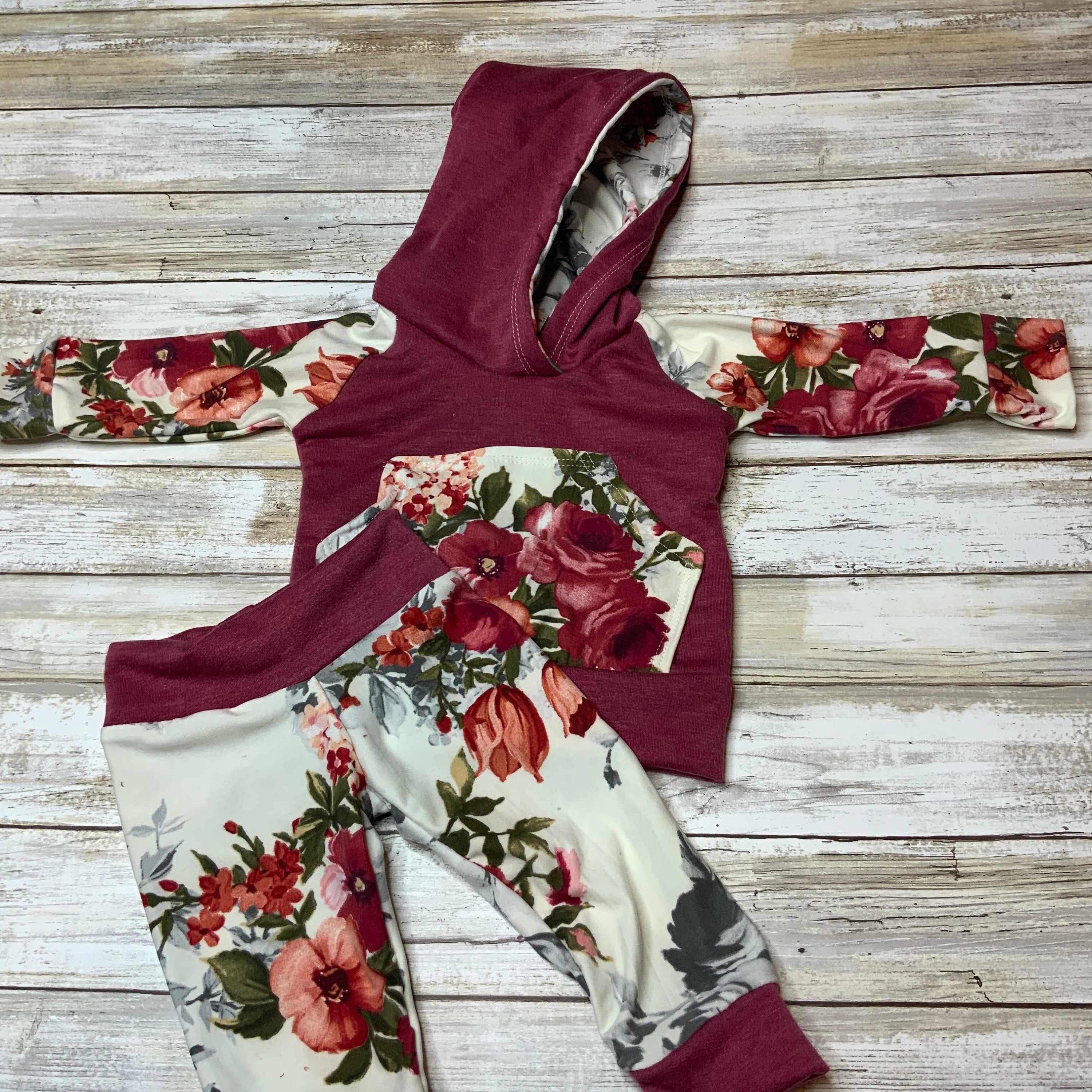 Floral Baby Girl Clothes Giant Floral Personalized Baby Girl Etsy