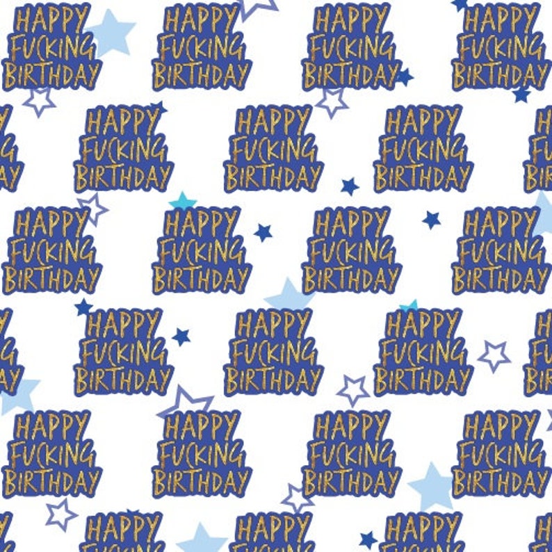Rude Swearing Birthday Wrapping Paper Selection Pack. Four | Etsy