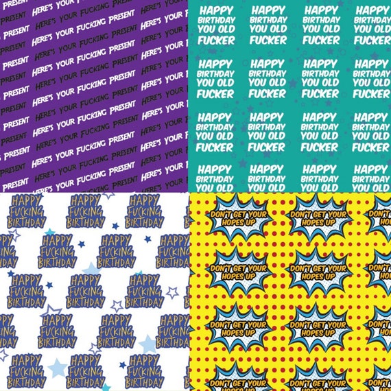 Rude Wrapping Paper 14 Queen Of The F***ing World Christmas Birthday Gift Wrap