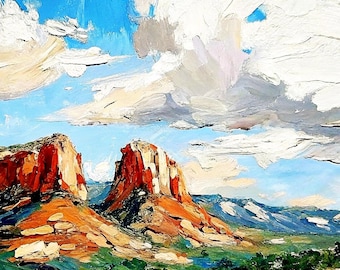 Sedona Painting: Original Impasto Oil Painting, Arizona Landscape Art