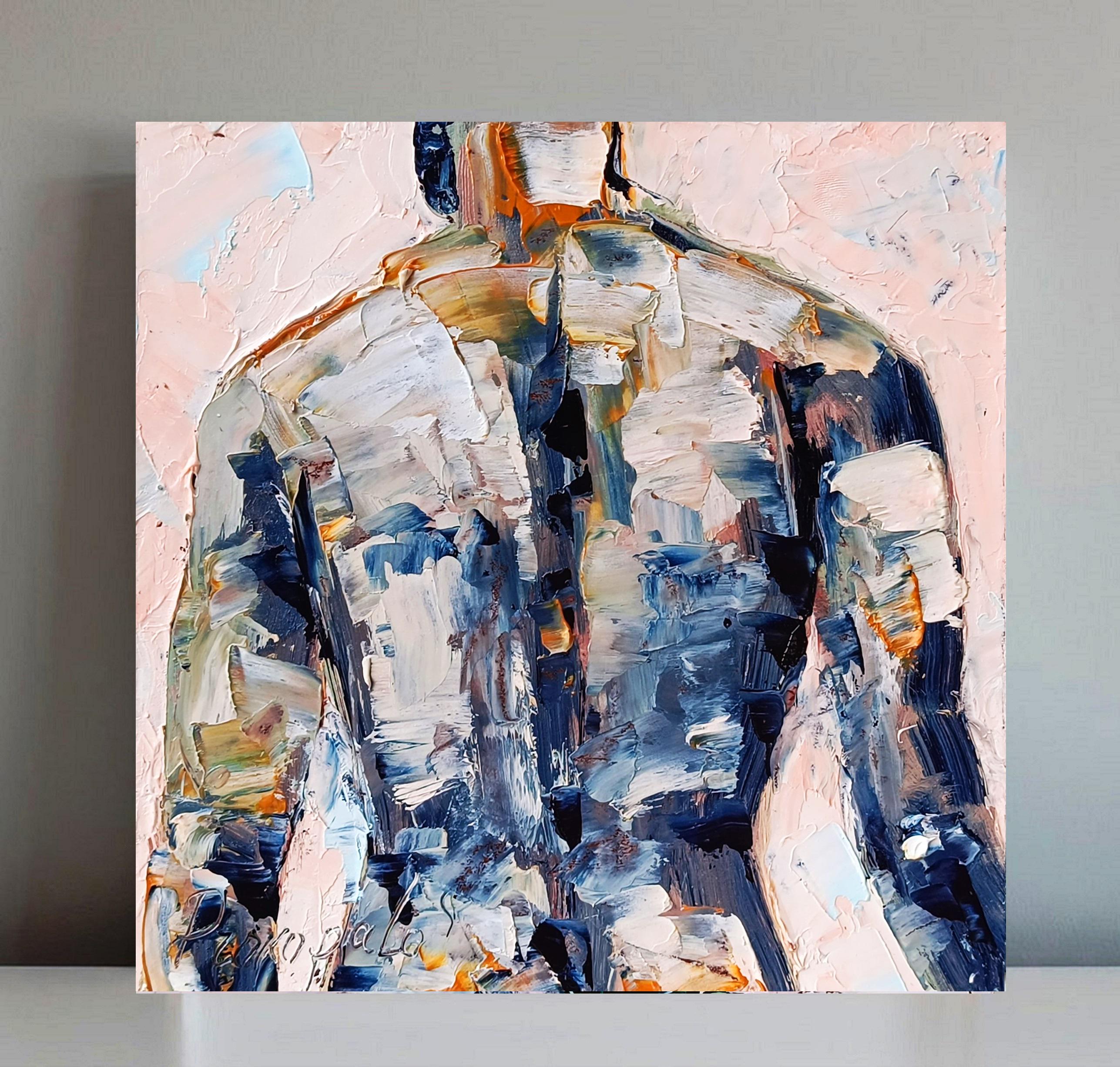 Gay Body Painting: Abstract Male Figure Art, Modern Impressionist Oil ...