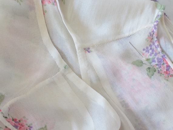 Vintage 1930s 30s White Pink Purple Summer Lilac … - image 9