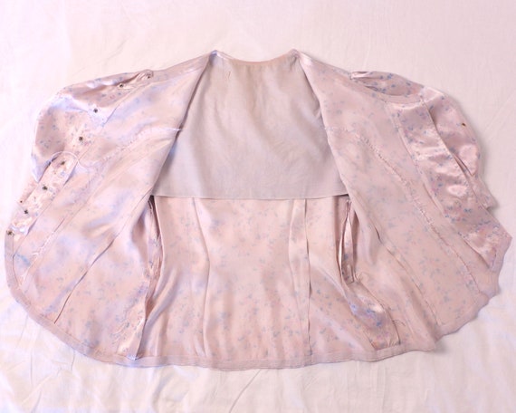 Vintage 1930s 30s Satin Blouse Shirt Top Soft Pas… - image 6