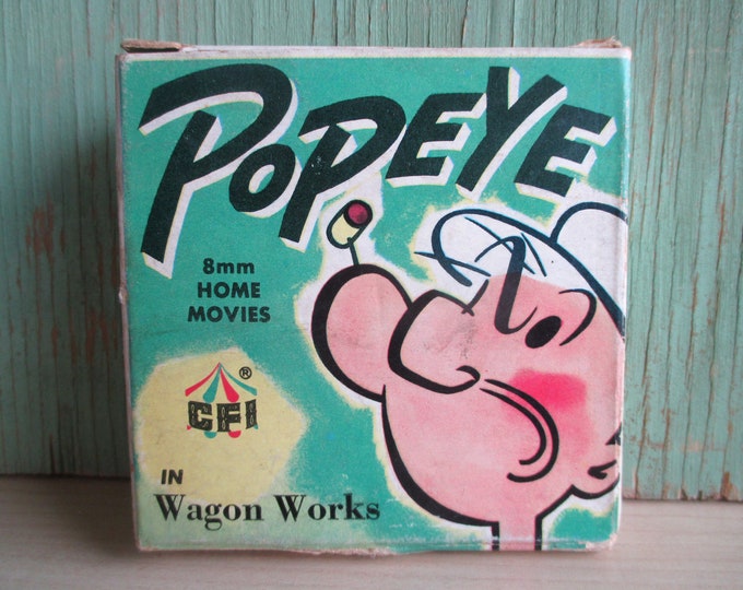 Vintage 8mm Film, Popeye in Wagon Works, a Carnival Films Home Movie