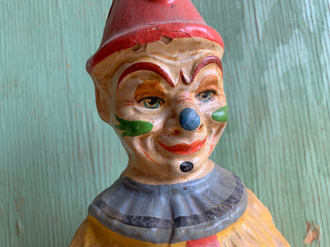 Antique Schoenhut Rolly Dolly Clown German Paper Mache Circus Etsy
