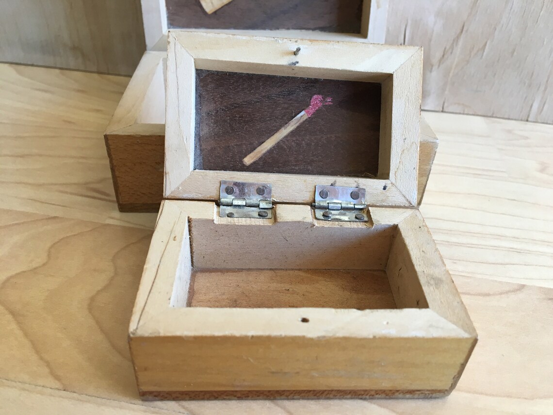 Vintage Cigarette and Matches Boxes Handcrafted Folk Art Etsy