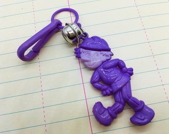 1980s Bell Charm Pinocchio, Figural Boy Clip Charm, 80s Plastic Toy Junk Necklace, Collectible Vintage Fad Toys