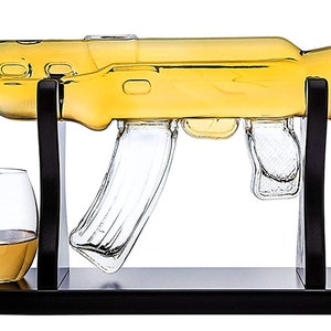 rifle gun whisky decanter