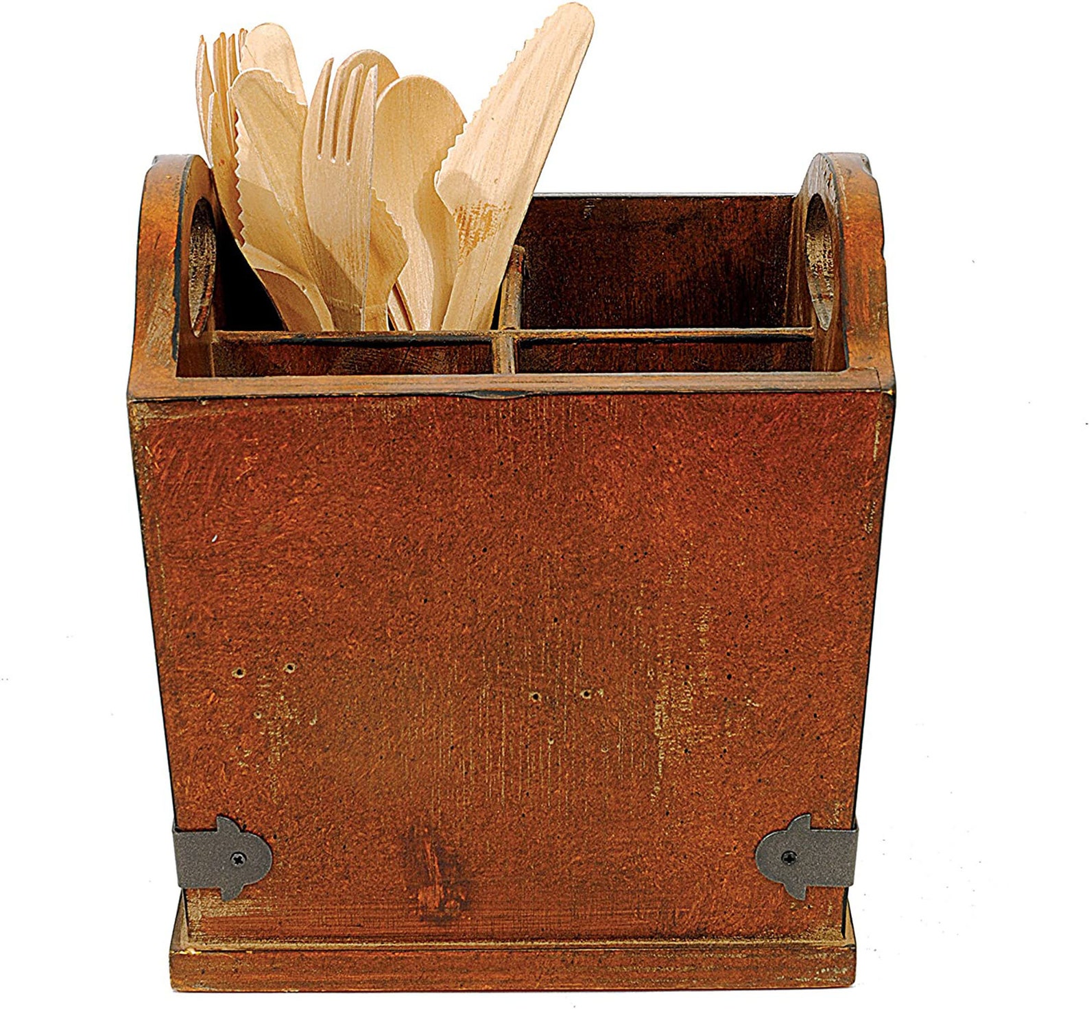 Wooden Wood Utensil Holder Vintage Antique Farmhouse Rustic Etsy