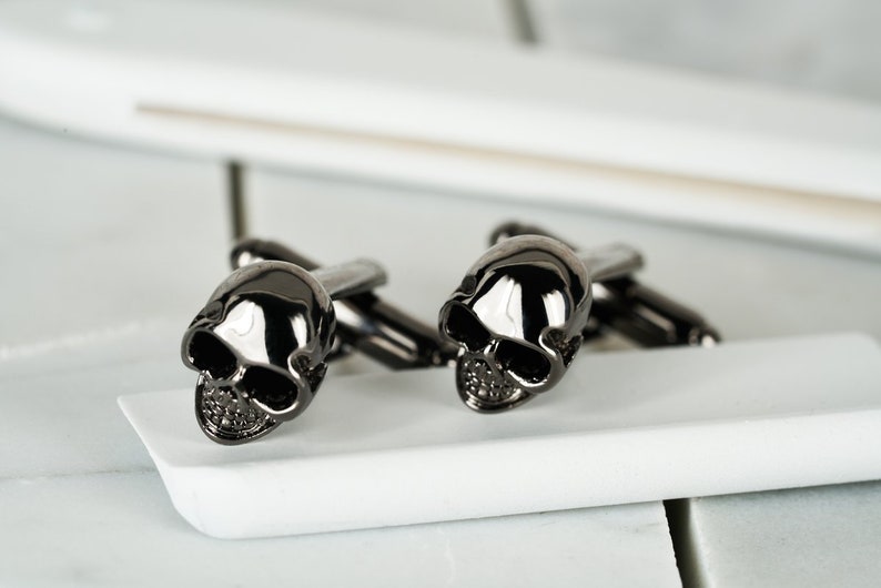 Skull Cufflinks. Mens Cufflinks. Mens Gothic Cufflinks. Etsy