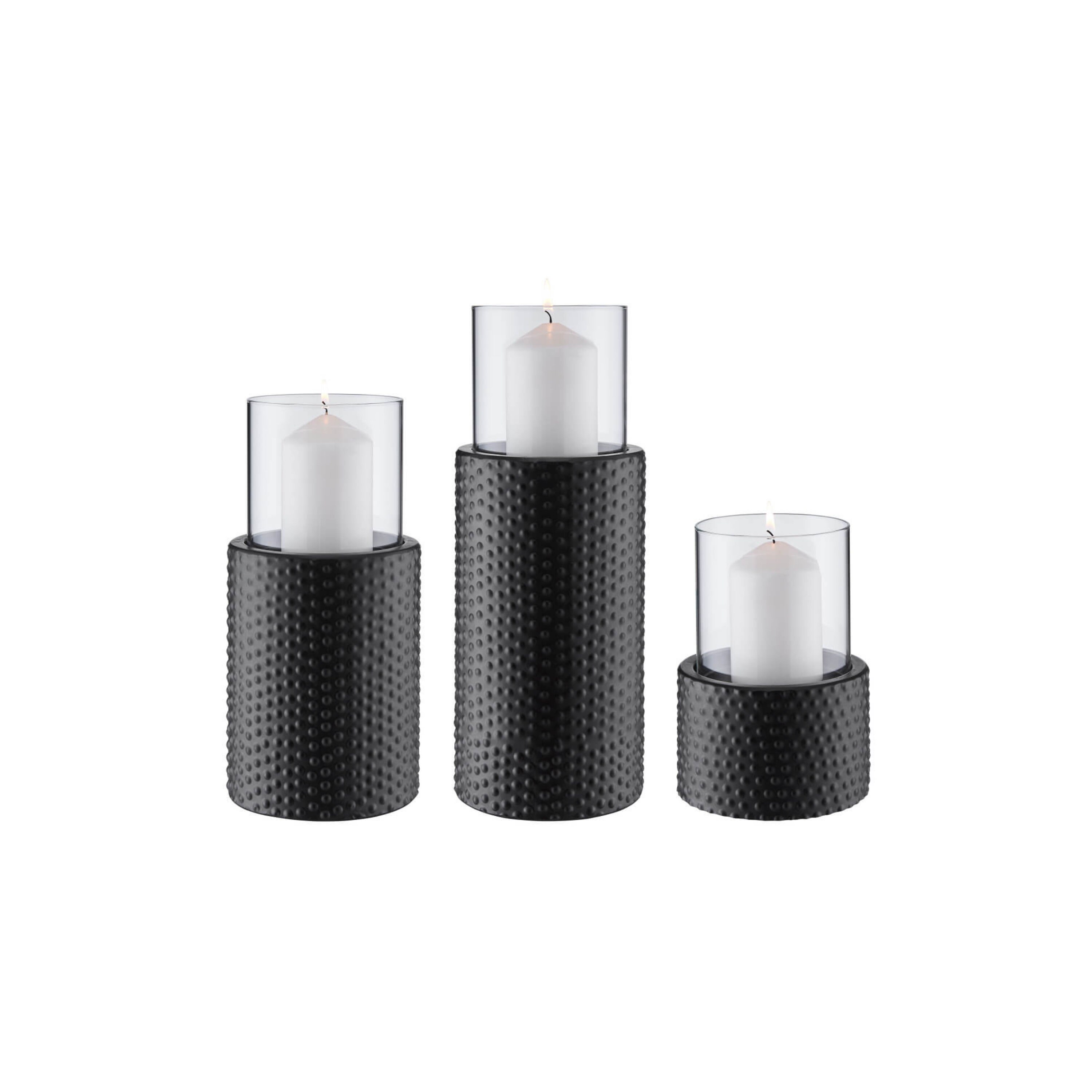 Set Matte Black Candle Holder Contemporary Style Home Decor Etsy