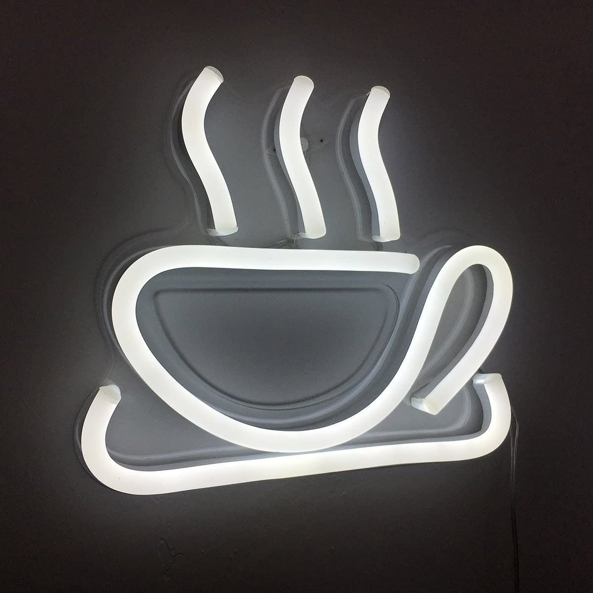 Cute Coffee Cup Decorative Neon Sign Adorable White Light Café Etsy