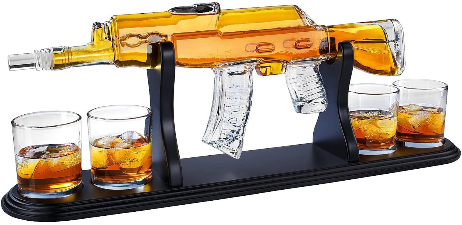 rifle gun whisky decanter