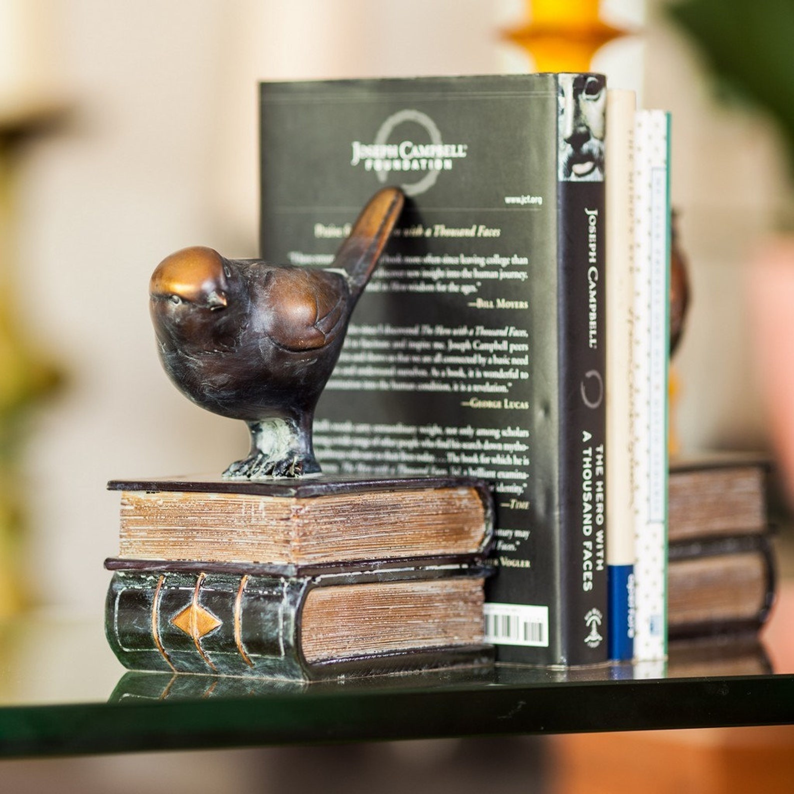 Set 2birds on Books Resin Bookends Owl Antique Bronze Etsy