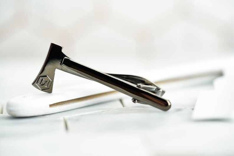 Gunmetal Axe Tie Clip. Ax Tie Clip. Mens Tie Bar. Tie Clips Etsy