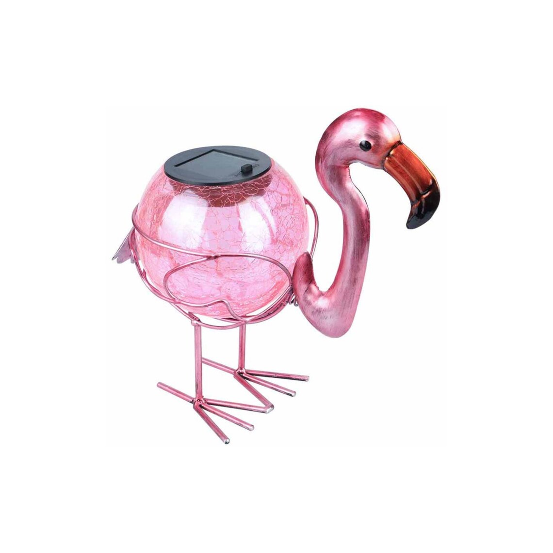 Solar Pink Flamingo Glass Lantern Waterproof Garden Outdoor | Etsy